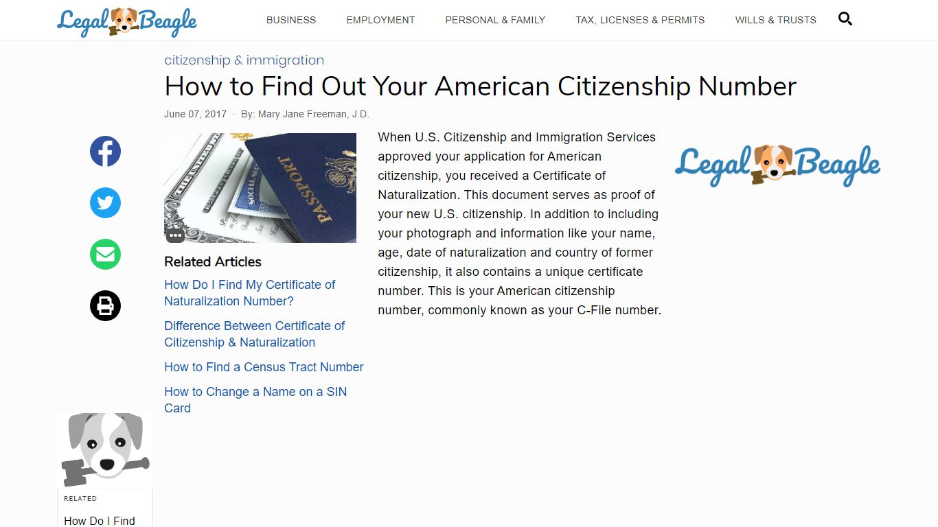 How to Find Out Your American Citizenship Number | Legal Beagle